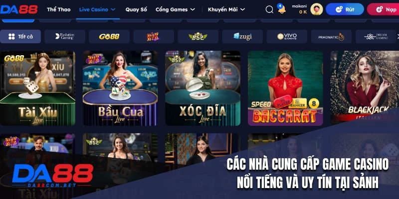 Các nhà cung cấp game casino nổi tiếng và uy tín tại sảnh Các nhà cung cấp game casino nổi tiếng và uy tín tại sảnh