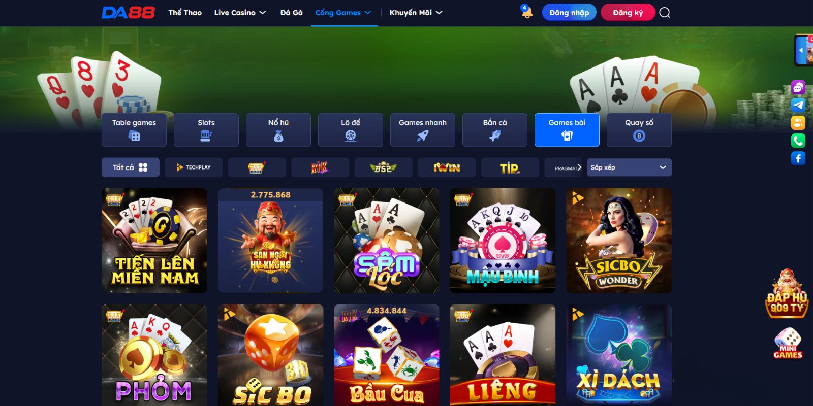 Giới thiệu về sảnh game bài Da88 Giới thiệu về sảnh game bài Da88